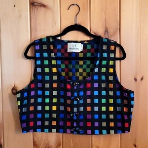 Fashion Brand Company sz M/L Black Pantone Crop Tank